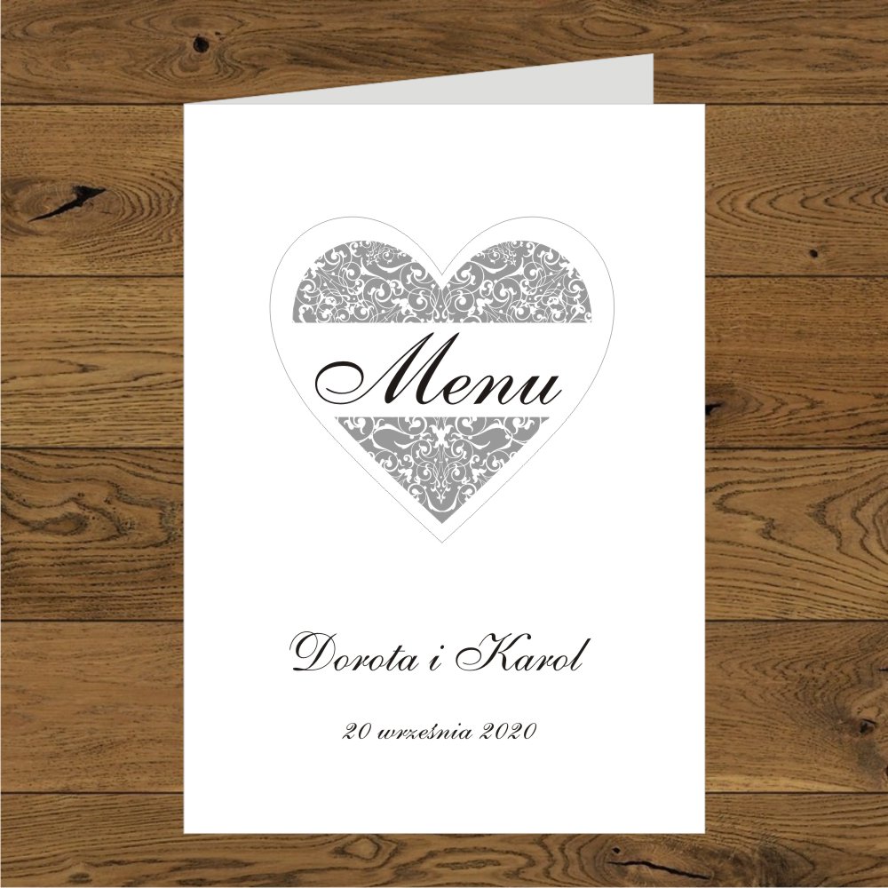 Menu - Serce srebrne