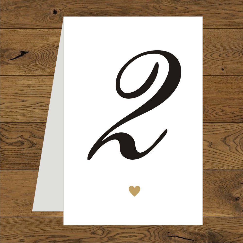 Numerki - Serduszko złote mini