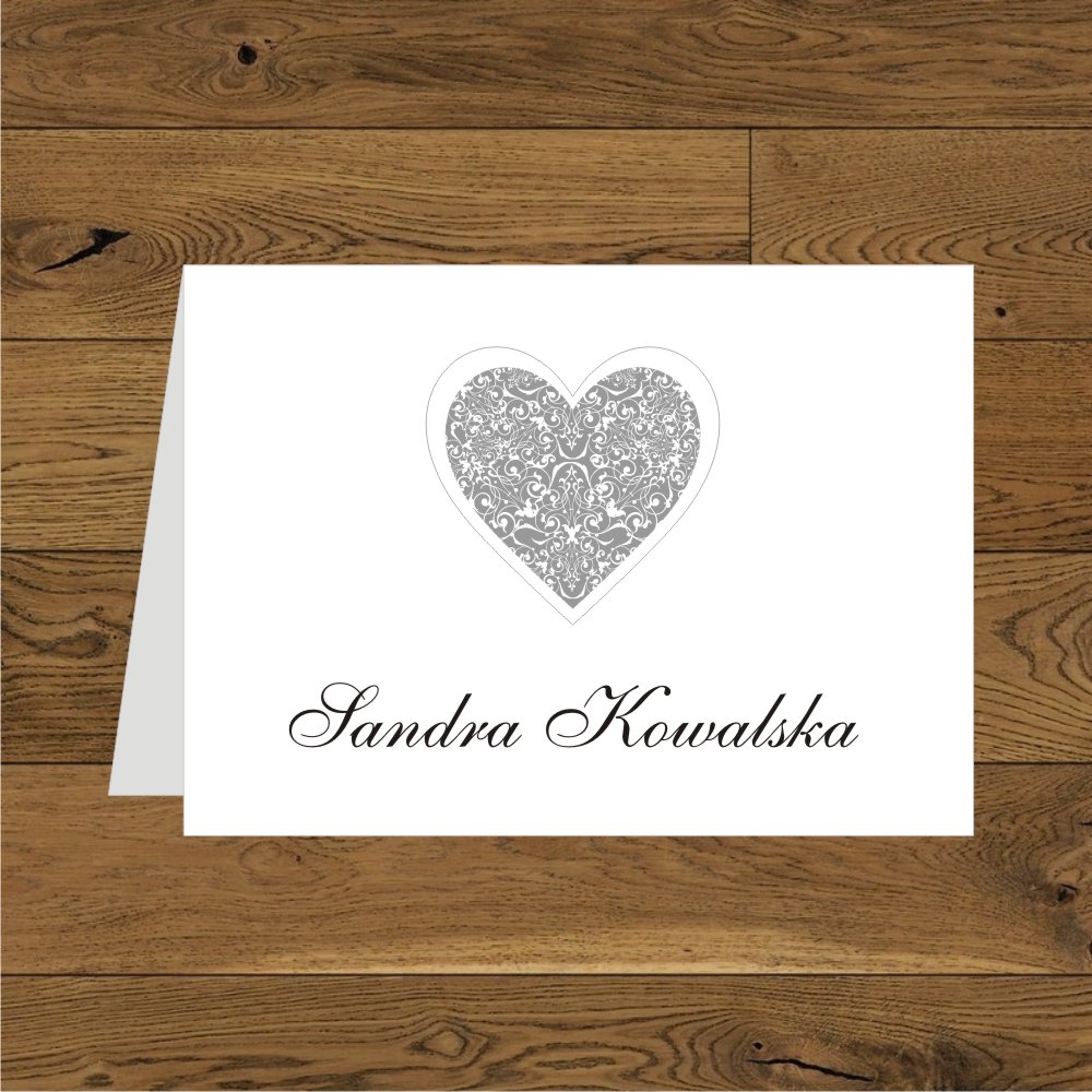 Winietki - Serce srebrne