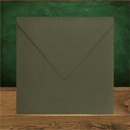 Koperta kwadratowa K4 15,5 x 15,5 -  Zieleń zgniła